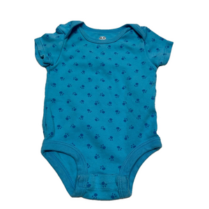 10/20$ Blue Baby Short Sleeve Onesie/Bodysuit with Paw Prints size 3 months